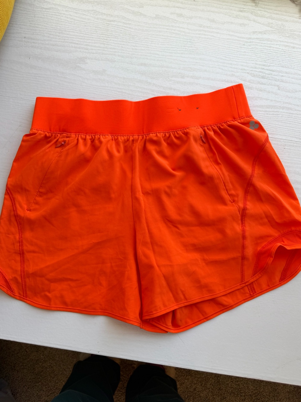 tek gear Bright Orange Athletic Shorts with Side Pockets